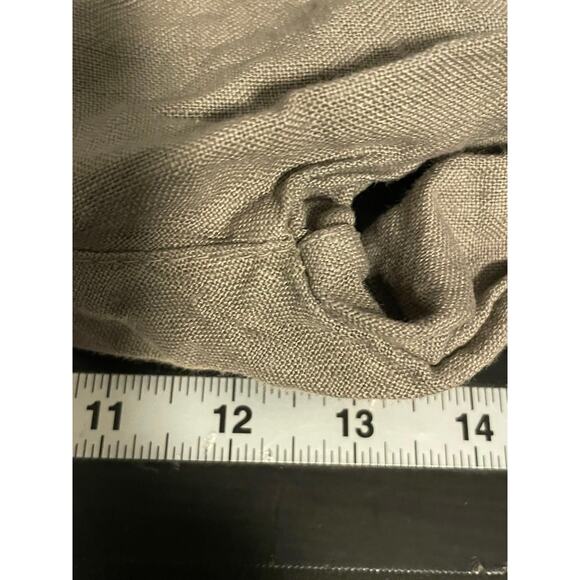 Tera Bora Linen Pants Womens Small Elastic Waist Drawstring Wide Leg Lagenlook - Picture 6 of 9